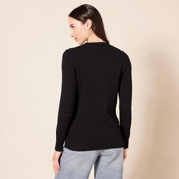 Women's 100% Cotton Crew Neck Jumper (Available in Plus Sizes)